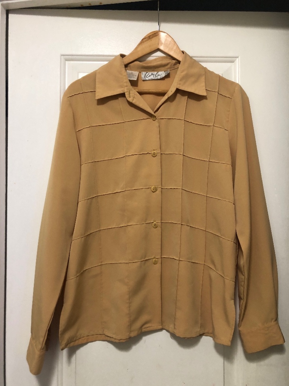 VTG Cathy Che Women’s Yellow Shirt Size 8